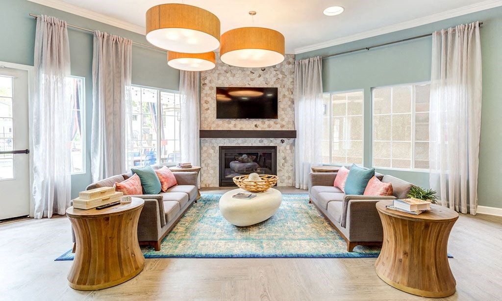 Seating area in clubhouse