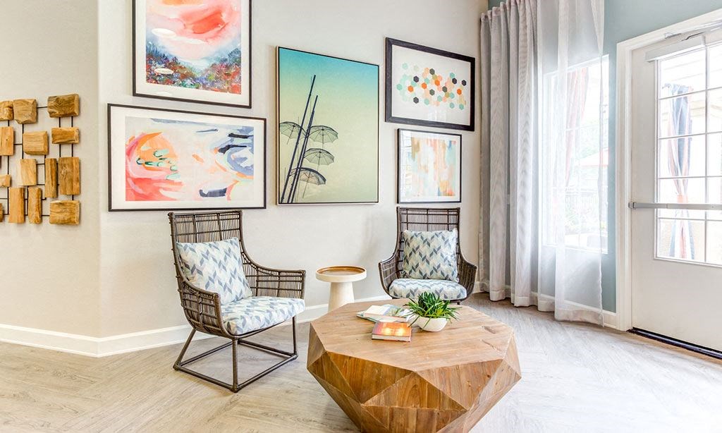 Seating area in clubhouse