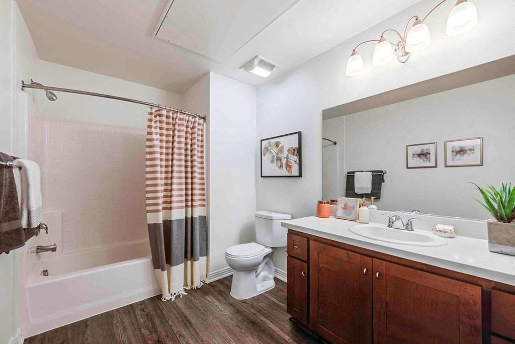 bathroom with updated materials