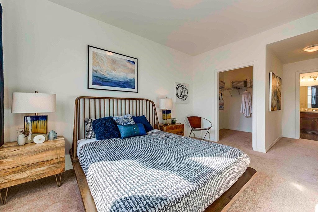 spacious walk in closet