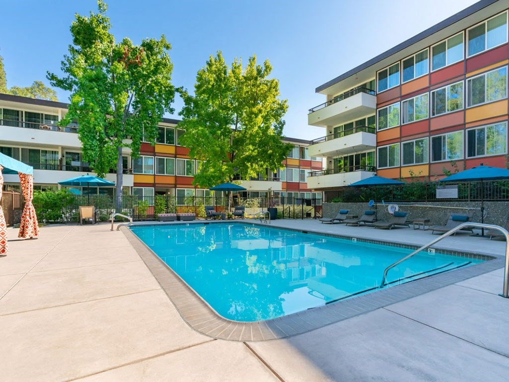 the swimming pool at our apartments