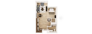 1 Bed 1 Bath 1A
