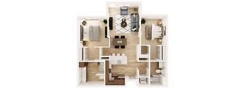 2 Bed 2 Bath 4A