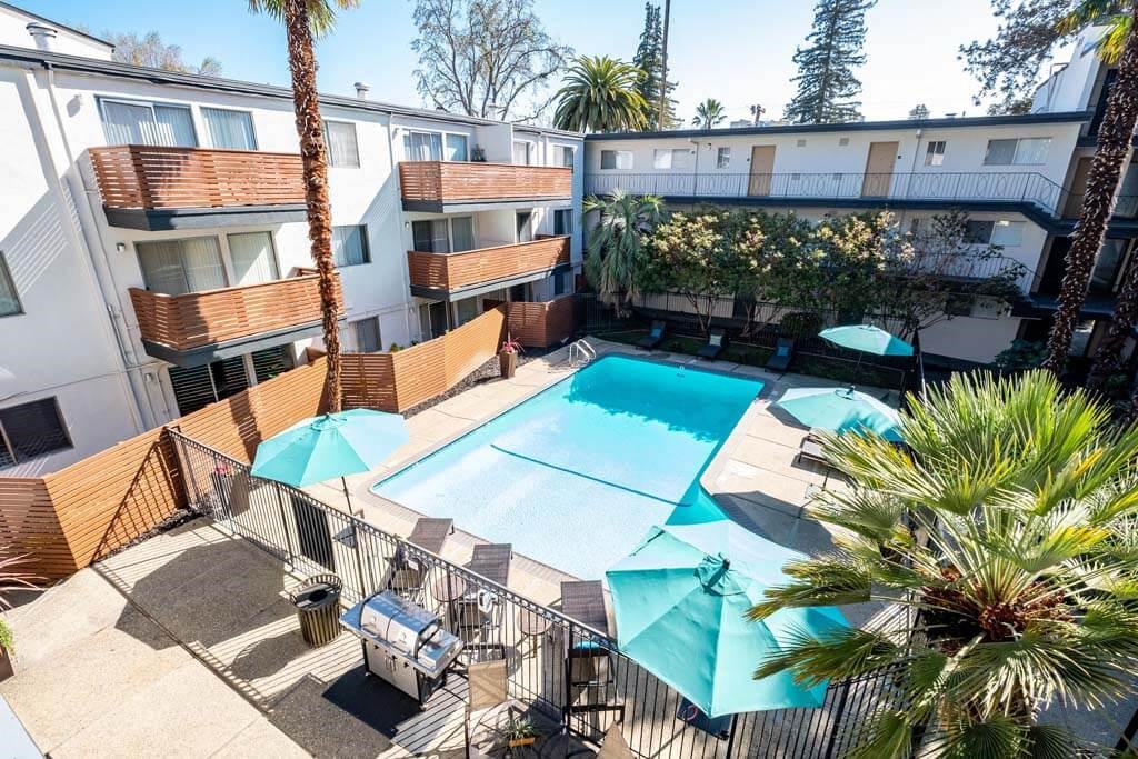 a view of the pool at protea hotel