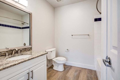 a bathroom with a toilet and a sink and a mirror