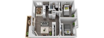 2 bedroom floor plan  l Sofi Lakeside Apartments For Rent in Everett WA