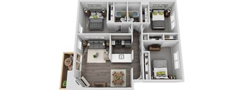 3 bedroom floor plan l Sofi Lakeside Apartments For Rent in Everett WA