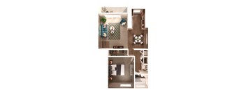 One bedroom floor plan