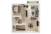 One bedroom floor plan