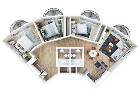 801 Pine Street Studio-3 Beds Apartment, Market Rate for Rent - Photo Gallery 71