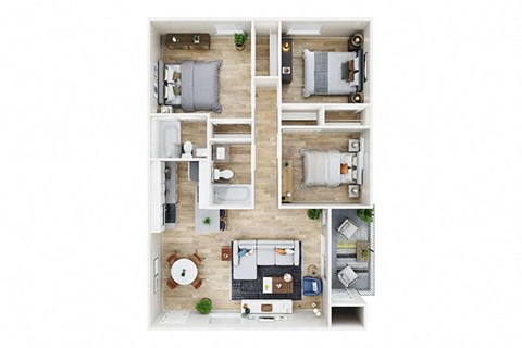 Three Bedroom Two Bath