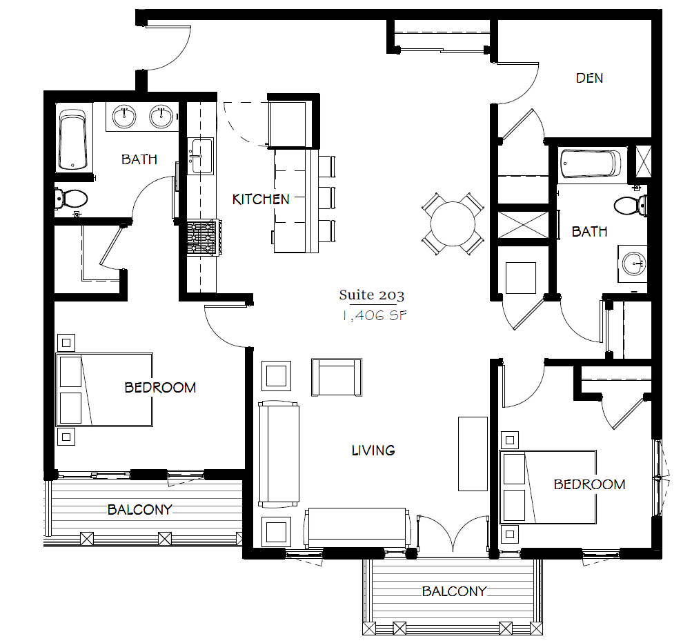 a floor plan of a house with an open floor plan