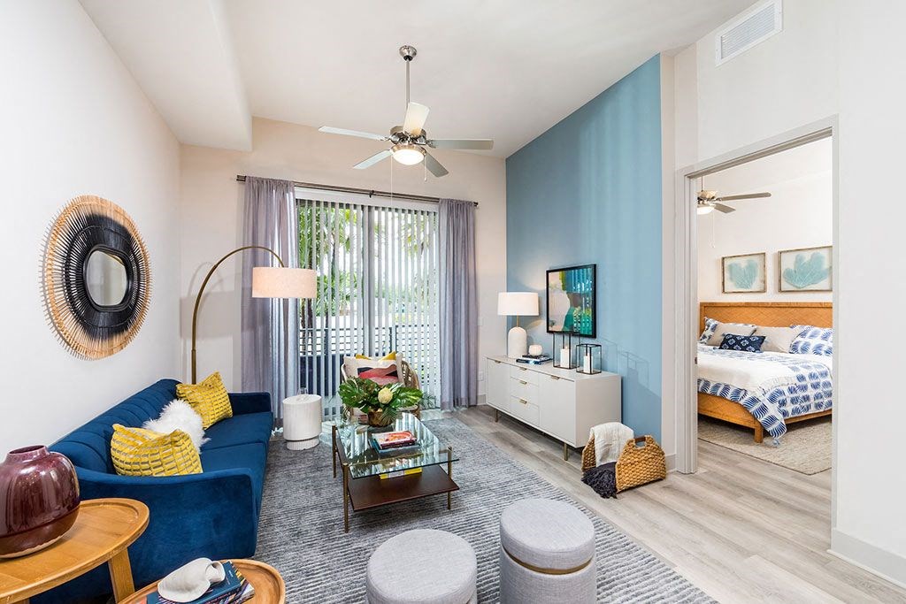 Modern Living Room at Morea Apartments, Florida, 33062