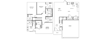 Townhome 1-2 Car Floor Plan at Hamlet On The Bend, Hebrun, 41048