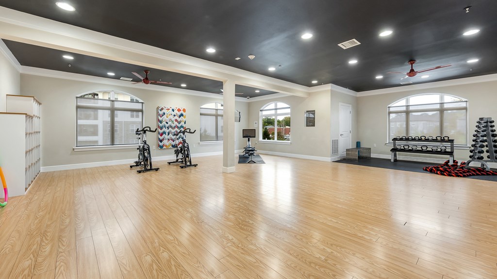 the workout room at 1861 muleshoe road at Vanguard Crossing, St. Louis