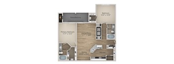 Catania Floor Plan at Riachi at One21, Texas, 75025