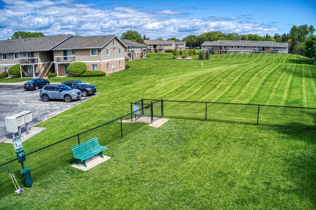 Aerial View Of Dog Park at Glen Hills Apartments, Glendale, Wisconsin