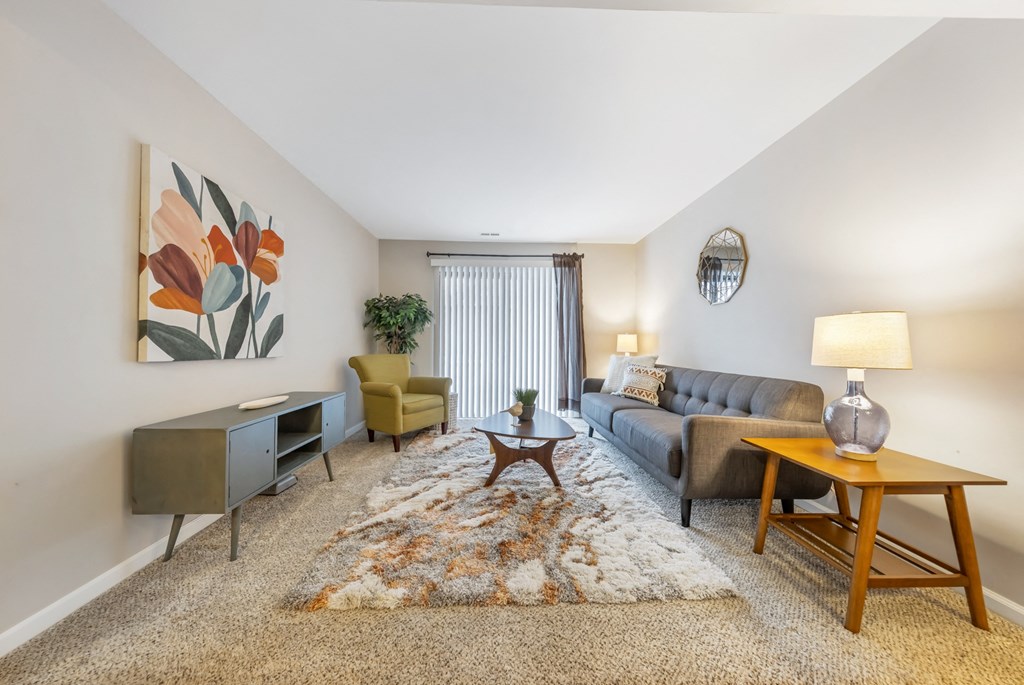 Modern Living Room at Whisper Hollow Apartments, Missouri, 63043