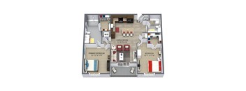 2  Bed   2  Bath   1,194 Sq. Ft. The Mulberry Floor Plan at Aster Apartments, Beachwood, OH
