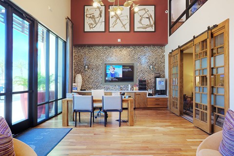 Clubhouse With Kitchen at Audere Apartments, Phoenix, AZ, 85016
