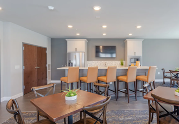 Clubhouse with Kitchen at One Glenn Place Apartments