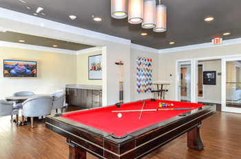 Game Room with Pool Table at Vanguard Crossing Apartments