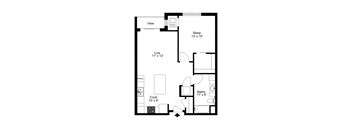 The Fitchburg Floor Plan at One Glenn Place, Fitchburg, 53711
