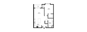 The Cambridge Floor Plan at One Glenn Place, Fitchburg