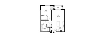 The Evansville Floor Plan at One Glenn Place, Wisconsin