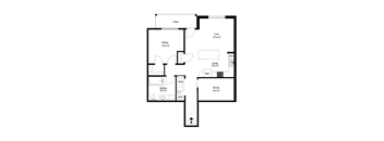 The Windsor Floor Plan at One Glenn Place, Fitchburg