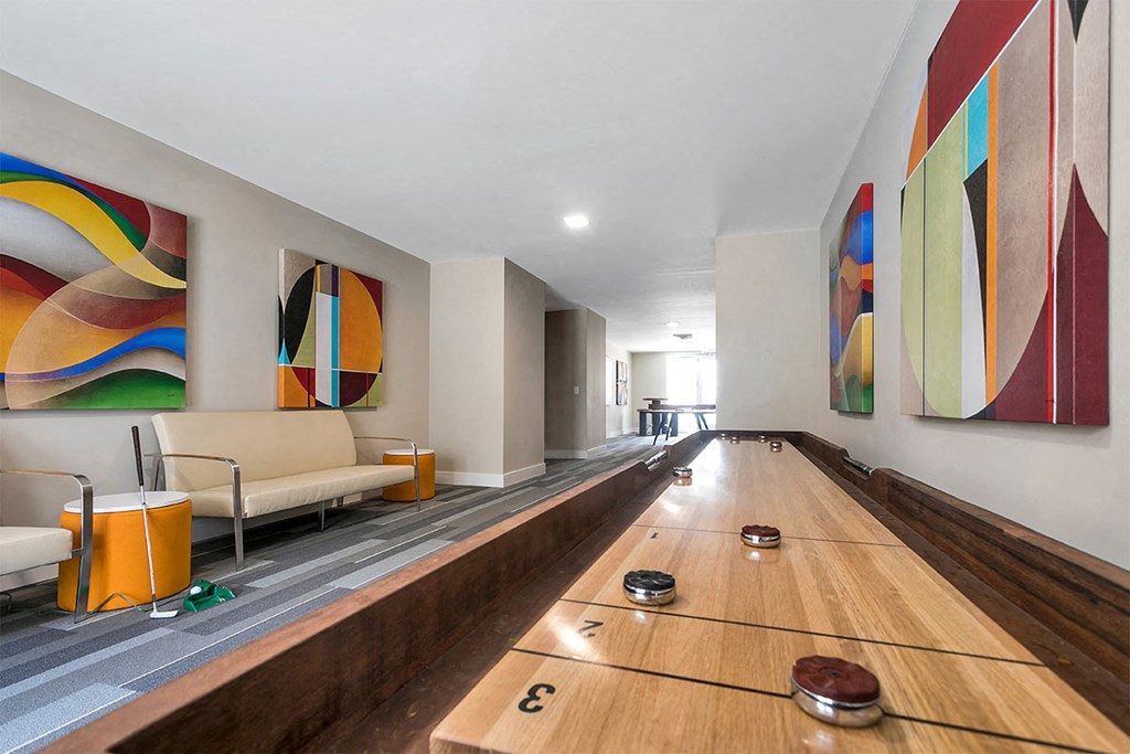 Shuffleboard at Aster Apartments, Beachwood, OH