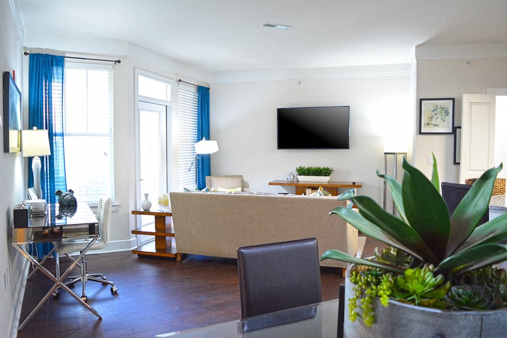 Living Area With TV at Vanguard Crossing, St. Louis