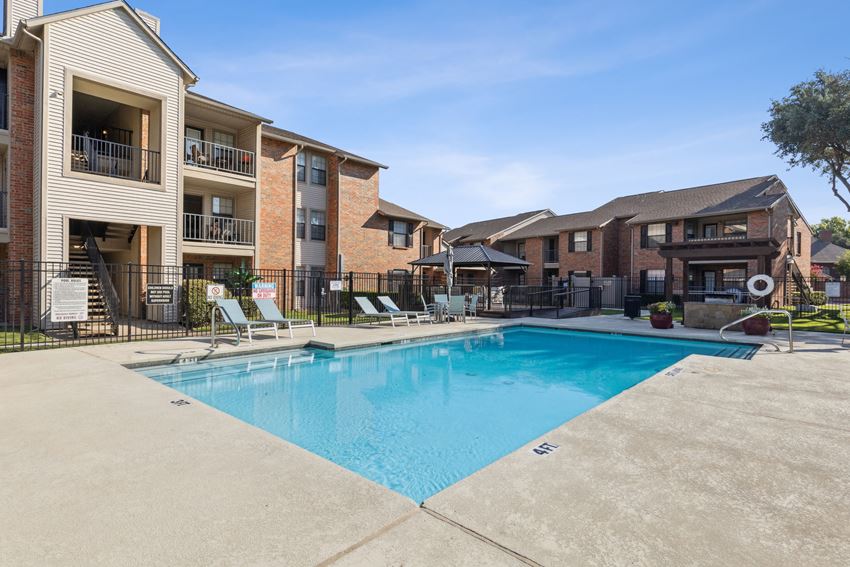 the swimming pool at our apartments