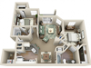 2 Bed 2 Bath - Barcelona (1091 sq ft)