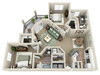 2 Bed 2 Bath - Placid (1137 sq ft)