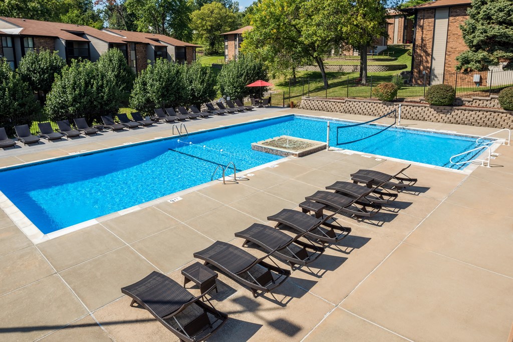 Pool View Pool View at Whisper Hollow Apartments, Maryland Heights, MO