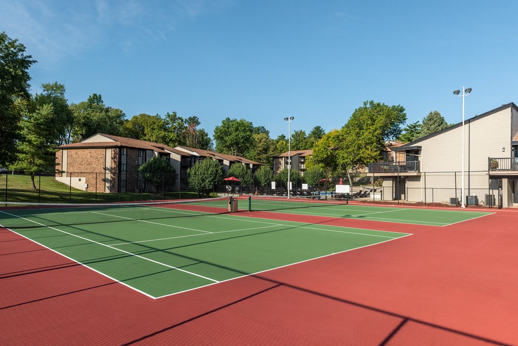 Tennis Court at Whisper Hollow Apartments, Maryland Heights, 63043