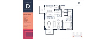 A floor plan of a residence with various rooms and features labeled.