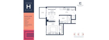 A floor plan for a residence at Centro City Residences.