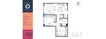 A floor plan of a residence by Centro City Residences.