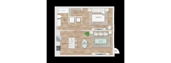 a floor plan of a home with a wooden floor