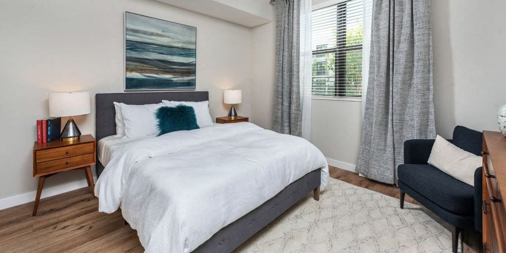 our apartments offer a bedroom with a king sized bed