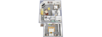 a floor plan of a two bedroom apartment
