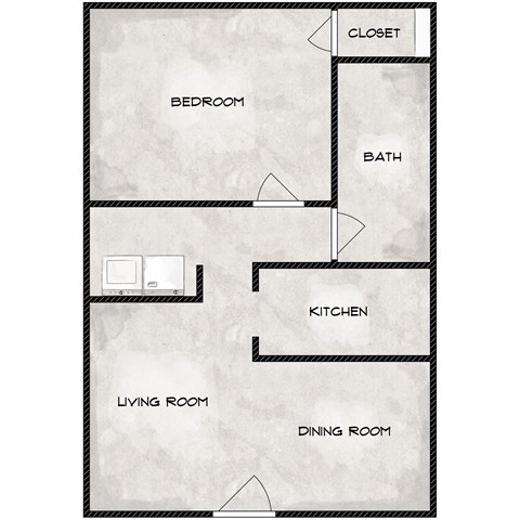 a floor plan of a small apartment