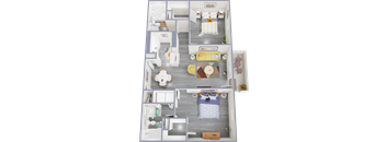 a floor plan of a 3 bedroom apartment