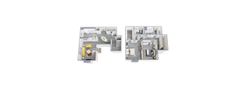 a floor plan of the apartments