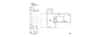 A drawing of a floor plan for a property at 260 shows a bedroom, bathroom, and kitchen.