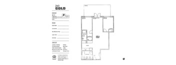 A floor plan for a 260 Gold unit, showing the layout of the rooms.