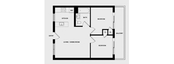 2 Bed 1 Bath