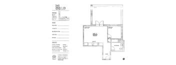 A floor plan and description for a property at 260 is shown.